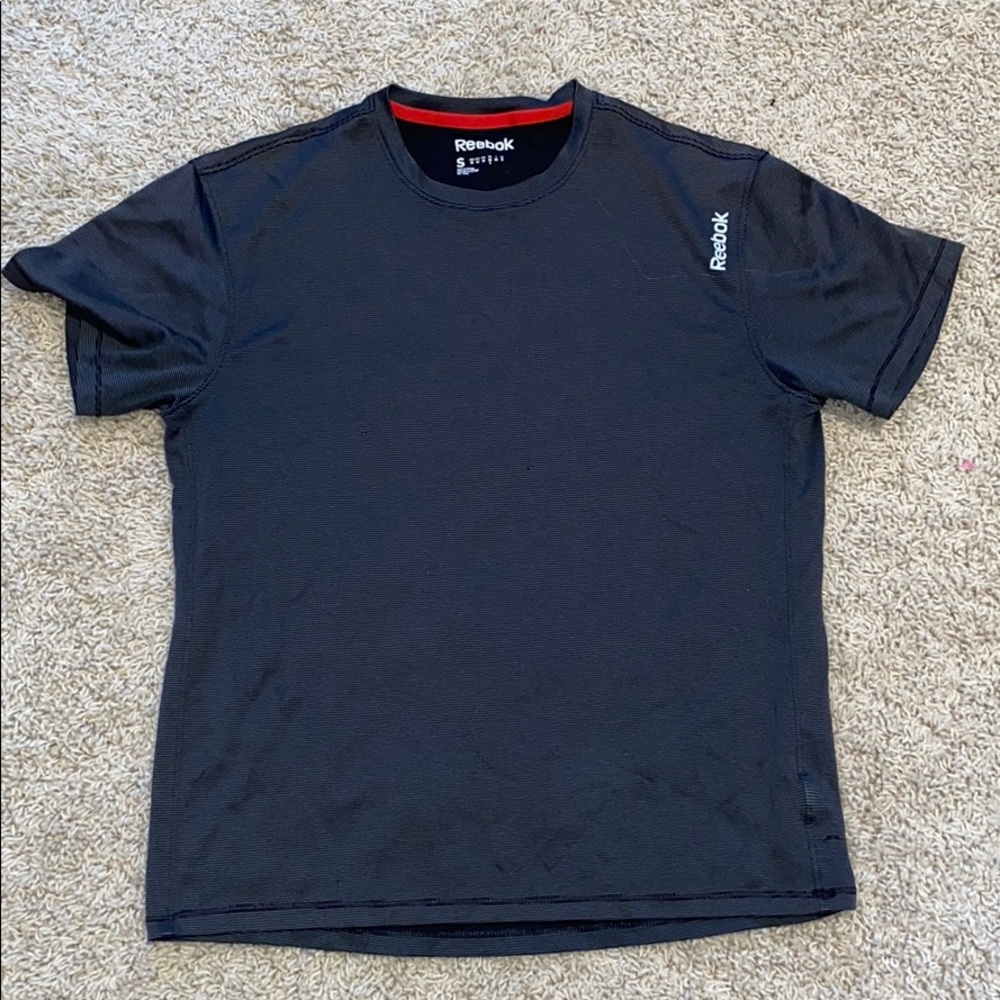 Men’s Grey Striped Reebok Shirt